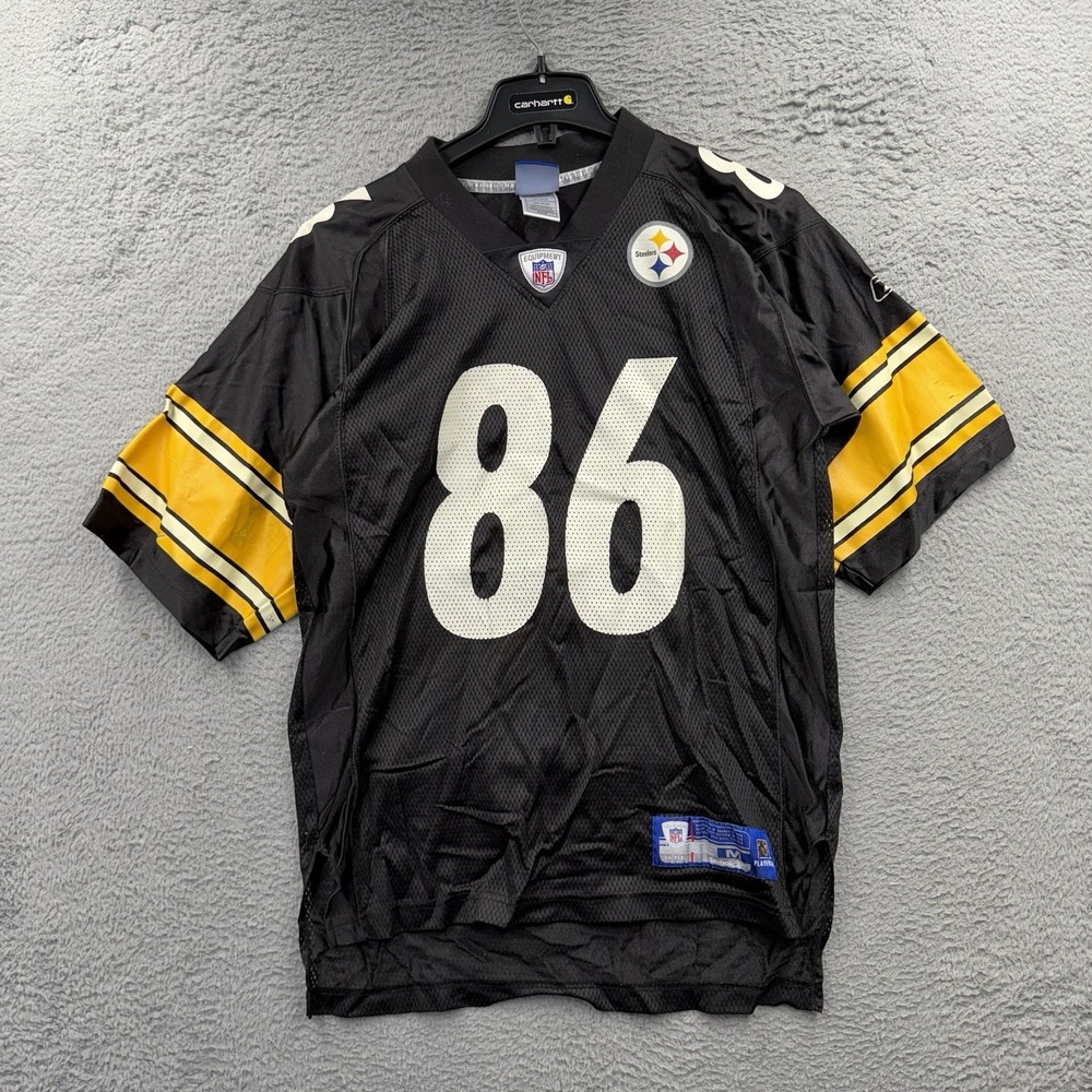 Hines Ward #86 Pittsburgh Steelers NFL Football Reebok Black Jersey Size Medium
